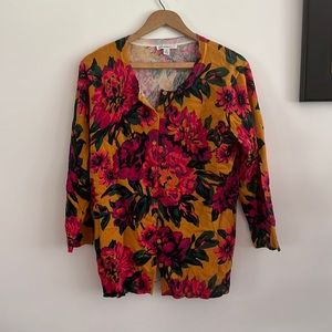 Isaac Mizrahi Live! Floral Cardigan Size M